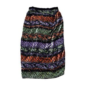 Patricia Rhodes Couture Silk Blend Floral Print Skirt Women's Size 10 Multicolor